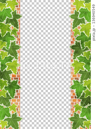 Ivy brick frame, watercolor, cute, vertical Ivy brick frame, watercolor, cute, vertical 136940549