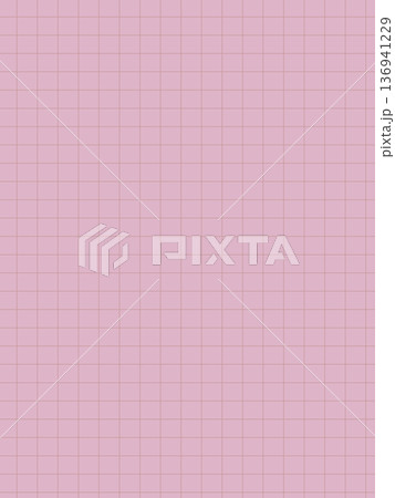 くすみピンク　スマホ壁紙サイズ　チェック柄　背景　シンプル　グリッド　パターン　壁紙　ナチュラル 136941229