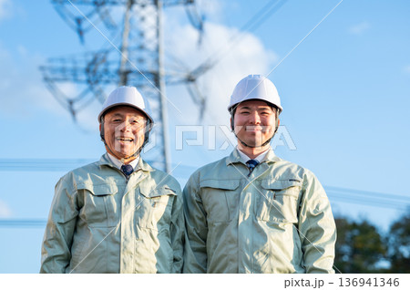 送電工事会社の技術者 136941346