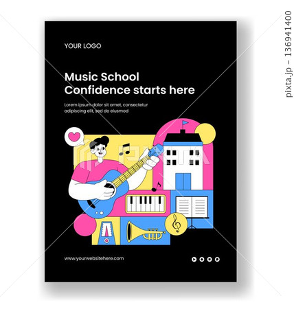 Vertical Poster Flat Cartoon Style for World Penguin Day Celebration 136941400