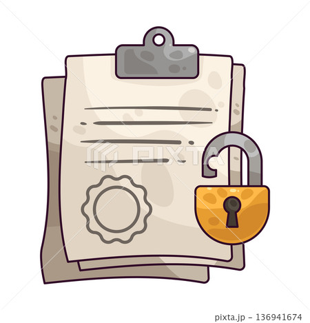 Illustration of Document Unlock 136941674