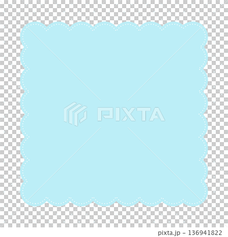 Cute light blue lattice pattern and frame 6_square 136941822