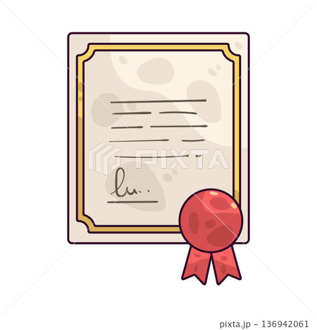 Illustration of Certificate Illustration of Certificate 136942061