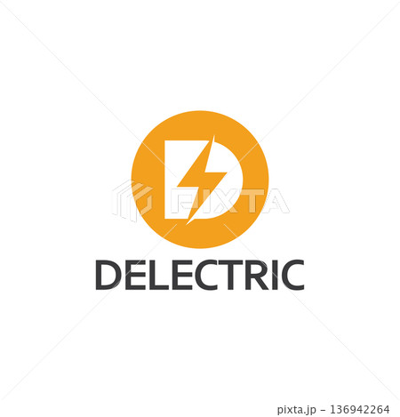 initial d electric energy logo vector template 136942264