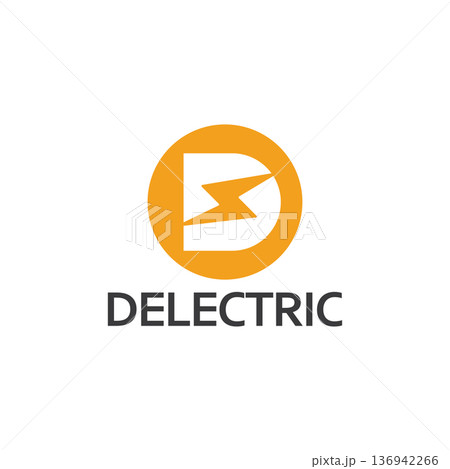 initial d electric energy logo vector template 136942266