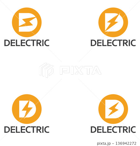 initial d electric energy logo vector template 136942272