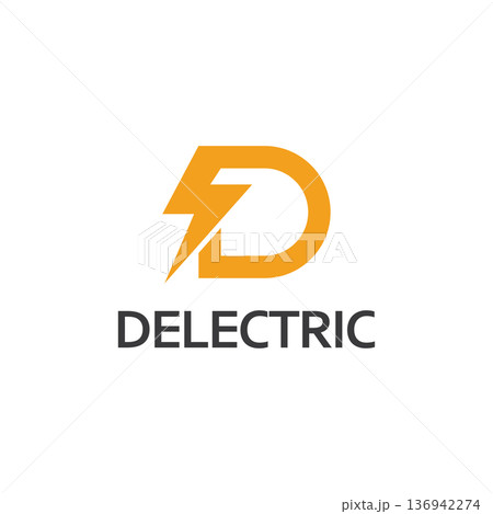initial d electric energy logo vector template 136942274