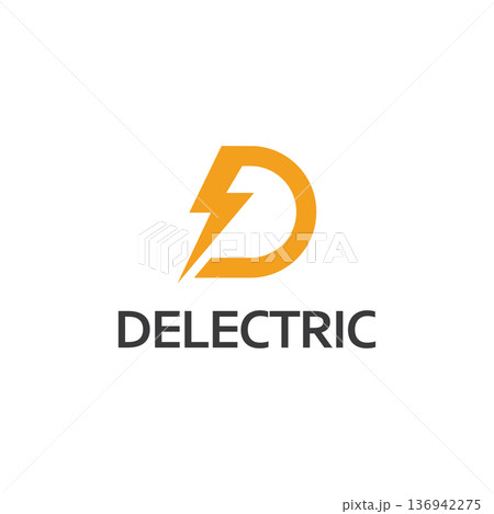 initial d electric energy logo vector template 136942275