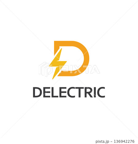 initial d electric energy logo vector template 136942276