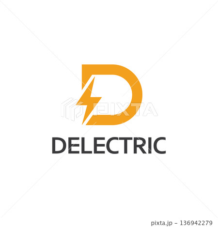 initial d electric energy logo vector template 136942279