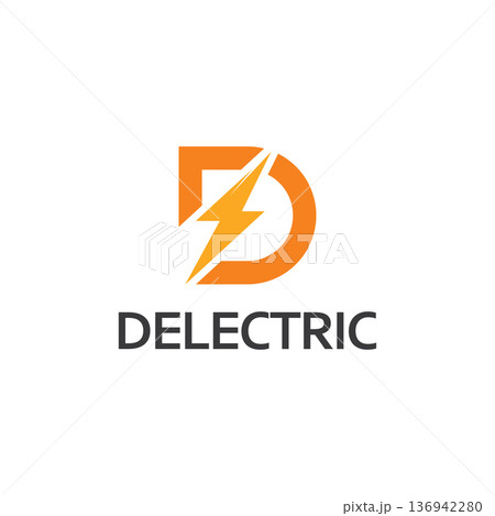 initial d electric energy logo vector template 136942280