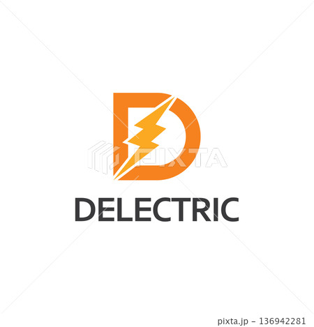initial d electric energy logo vector template 136942281