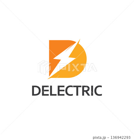 initial d electric energy logo vector template 136942293