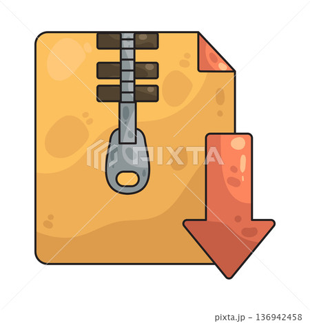 Illustration of ZIP Download 136942458