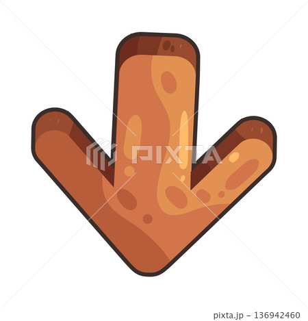 Illustration of Arrow Down 136942460