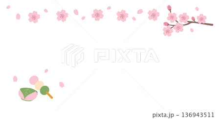 春の背景イラスト バナー 春の花 フレーム 春の背景イラスト バナー 春の花 フレーム 136943511
