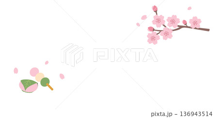 春の背景イラスト バナー 春の花 フレーム 春の背景イラスト バナー 春の花 フレーム 136943514