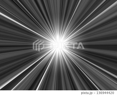 放射状に光る集中線の背景イラスト 136944420