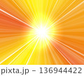 放射状に光る集中線の背景イラスト 136944422