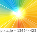 放射状に光る集中線の背景イラスト 136944423