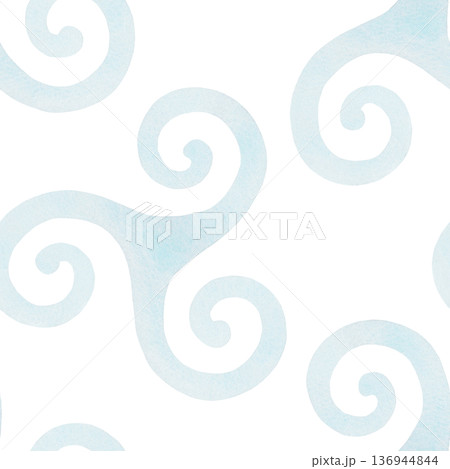 Seamless pattern of Triskele Celtic symbol in soft blue pink hues with subtle paper texture.Irish spiritual design with gentle washes for Irish stationary,mystical branding,traditional festive Seamless pattern of Triskele Celtic symbol in soft blue pink hues with subtle paper texture.Irish spiritual design with gentle washes for Irish stationary,mystical branding,traditional festive 136944844