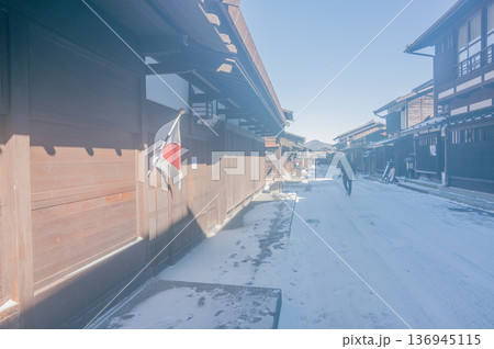【奈良井宿】雪景色の宿場町【木曽路】 【奈良井宿】雪景色の宿場町【木曽路】 136945115