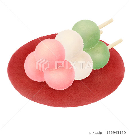 三色団子　和菓子　春 136945130