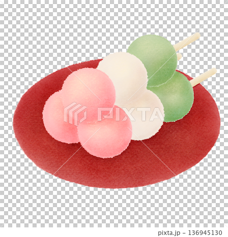 三色団子　和菓子　春 136945130