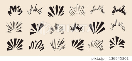 Ink drawn star sparkles with comic twinkle rays and burst effects. Hand-drawn graphic elements add playful energy, perfect for manga illustrations and dynamic design. Vector firework set isolated Ink drawn star sparkles with comic twinkle rays and burst effects. Hand-drawn graphic elements add playful energy, perfect for manga illustrations and dynamic design. Vector firework set isolated 136945801
