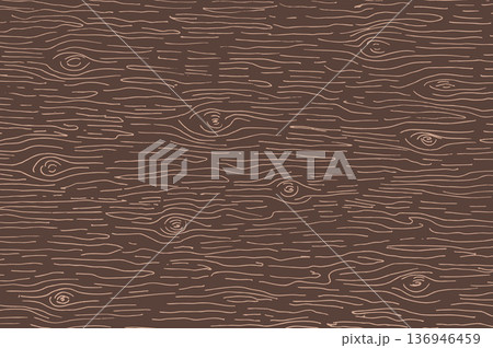 Hand drawn doodle wood texture illustration with wavy contours. Simple. dark outline design showing organic natural structure with flowing linear elements. Vector brown tree gradient bg Hand drawn doodle wood texture illustration with wavy contours. Simple. dark outline design showing organic natural structure with flowing linear elements. Vector brown tree gradient bg 136946459