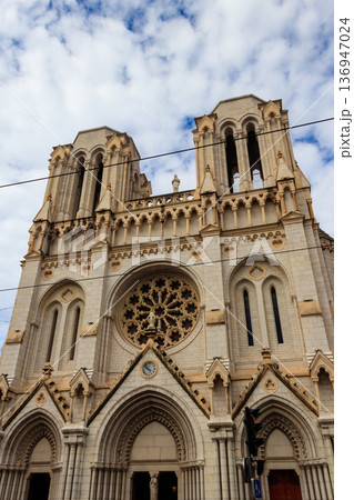 Basilica of Notre-Dame de Nice on the Avenue Jean Medecin in the center of Nice, France 136947024