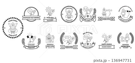 A set of stamps with a variety of designs including a star, a heart 136947731