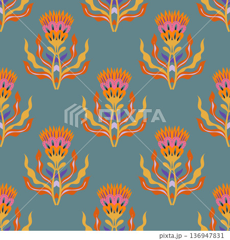 Modern Thistle Sprig Toss Print Modern Thistle Sprig Toss Print 136947831