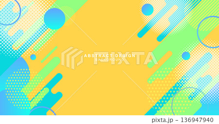 幾何学的な要素とハーフトーンドットを組み合わせた抽象的な背景 幾何学的な要素とハーフトーンドットを組み合わせた抽象的な背景 136947940
