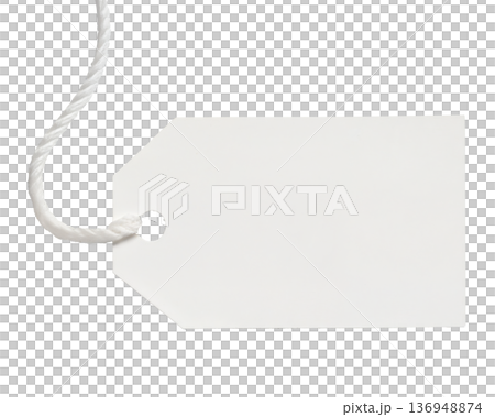price tag, blank paper tags on transparent background 136948874