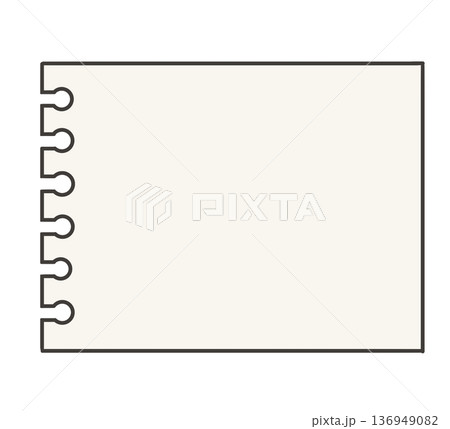 ちぎった白紙のメモ ちぎった白紙のメモ 136949082