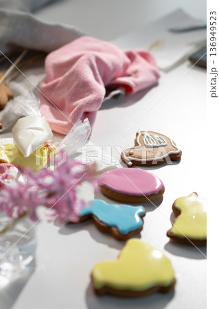 Easter Cooking With Gingerbread Cookies Featuring the Easter Bunny and Other Symbols of the Holiday Easter Cooking With Gingerbread Cookies Featuring the Easter Bunny and Other Symbols of the Holiday 136949523