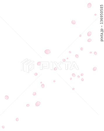 シンプルな桜吹雪のイラスト(グラデーション・線あり)【縦長】 シンプルな桜吹雪のイラスト(グラデーション・線あり)【縦長】 136950585