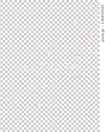 シンプルな桜吹雪のイラスト(グラデーション・線あり)【縦長】 シンプルな桜吹雪のイラスト(グラデーション・線あり)【縦長】 136950585