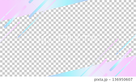 おしゃれなネオンカラーのフレーム素材 16:9サイズ 136950607