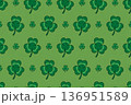 Shamrock Clover Green Pattern Background Festive Seasonal Celebration 136951589