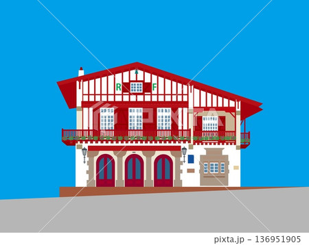 ビダール　bidart　ビダール市役所　mairie de bidart　バスク　basque 136951905