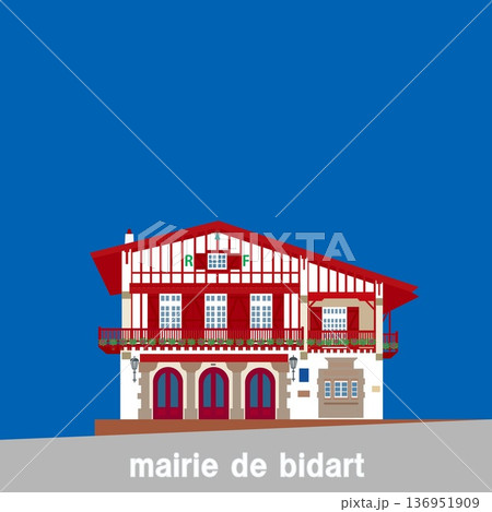 ビダール　bidart　ビダール市役所　mairie de bidart　バスク　basque 136951909