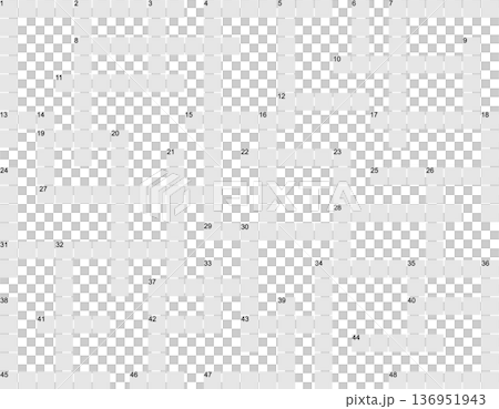 Square empty crossword puzzle, template for print and design	 136951943