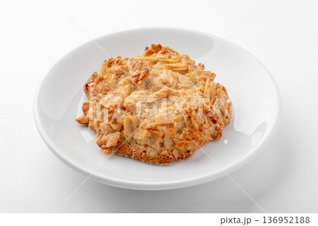 One freshly baked peanut cookie. One freshly baked peanut cookie. 136952188