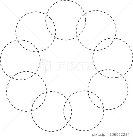 Circle overlapping elements. Geometric design Circle overlapping elements. Geometric design 136952284