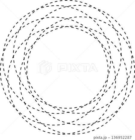 Circle overlapping elements. Geometric design 136952287
