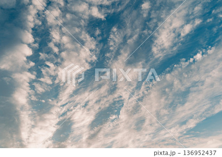 Soft White Clouds in Blue Sky Background Soft White Clouds in Blue Sky Background 136952437