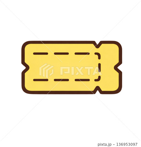 チケットアイコン 旅行やイベントに使えるシンプル素材 136953097