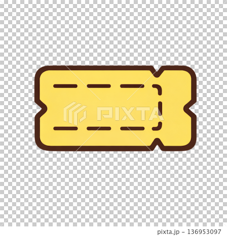 チケットアイコン 旅行やイベントに使えるシンプル素材 136953097